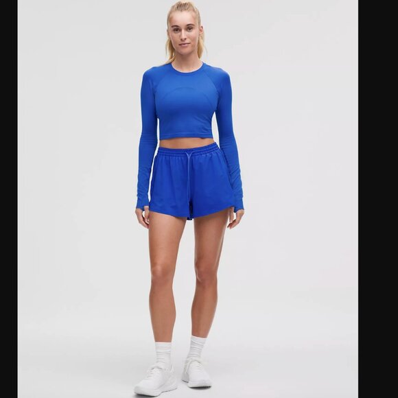 Lululemon Court Rival High-Rise Short 3" in Blue/Club Blue | Size 6 - Picture 6 of 9